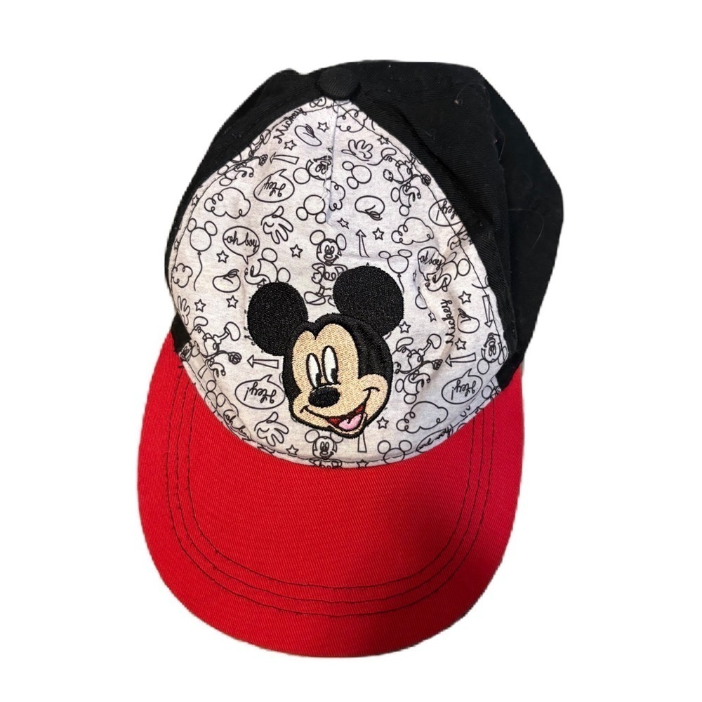Mickey Mouse Red and Black Cap Hat Disney Kids World Land Cruise